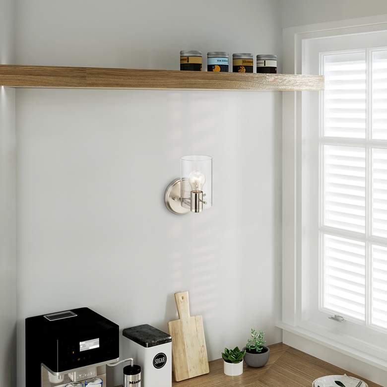 Image 7 Munich 8 1/2" High Brushed Nickel Wall Sconce more views
