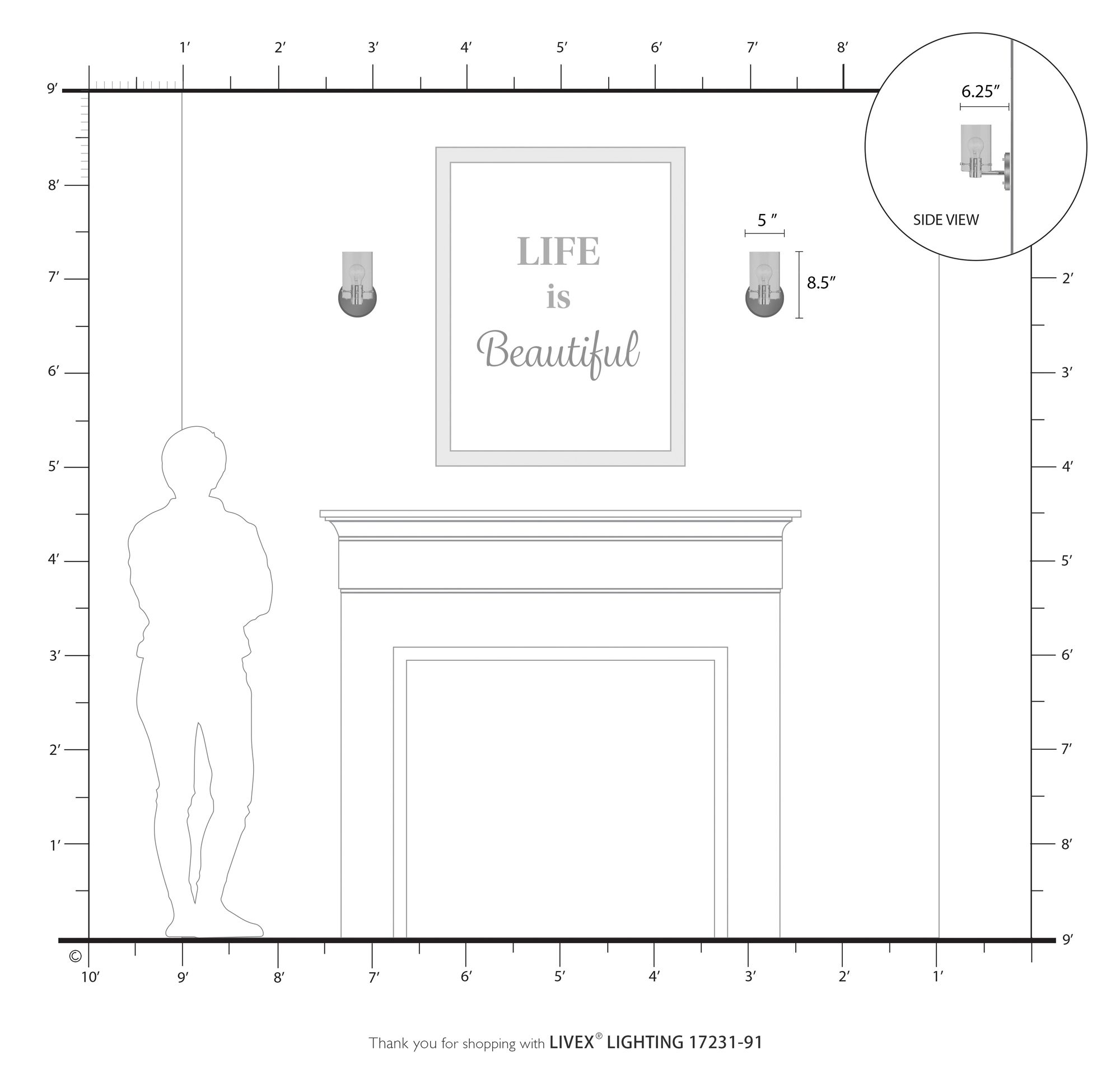 Munich 8 1/2" High Brushed Nickel Wall Sconce