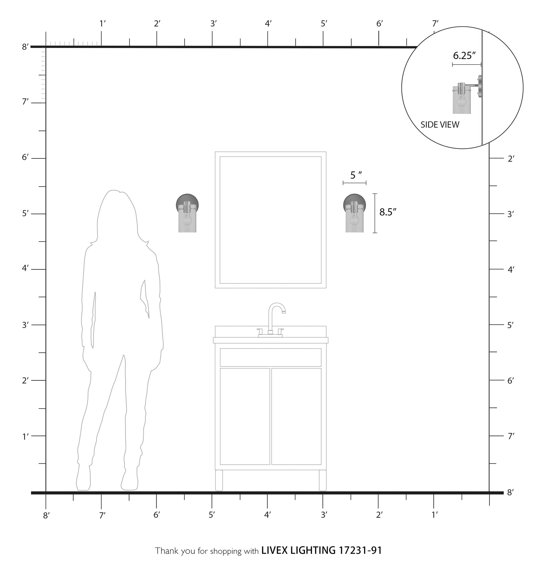 Munich 8 1/2" High Brushed Nickel Wall Sconce
