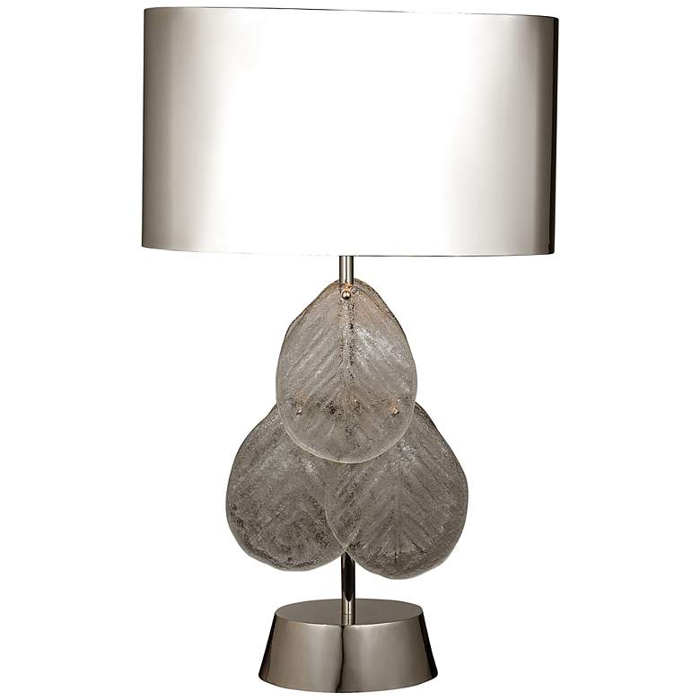 Image 1 Murano Glass Leaf Nickel Table Lamp