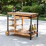 Murcott 43 3/4" Wide Natural Acacia Wood indoor - Outdoor Bar Cart