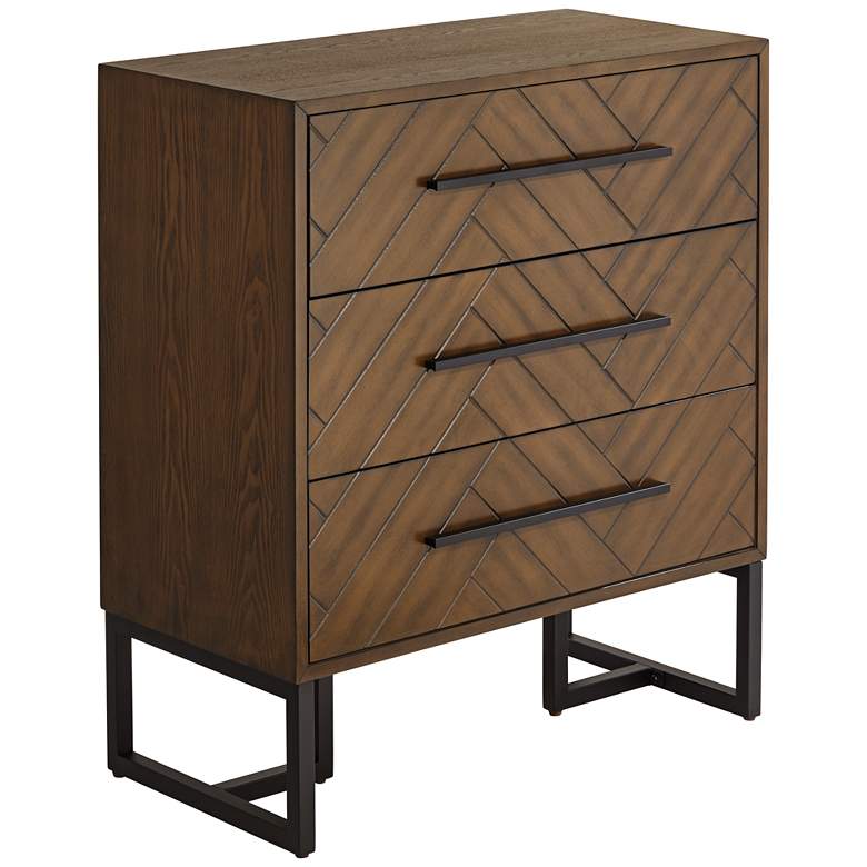Image 2 Murph 31 1/2" Wide Charcoal and Wood 3-Drawer Dresser