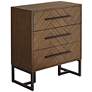 Murph 31 1/2" Wide Charcoal and Wood 3-Drawer Dresser