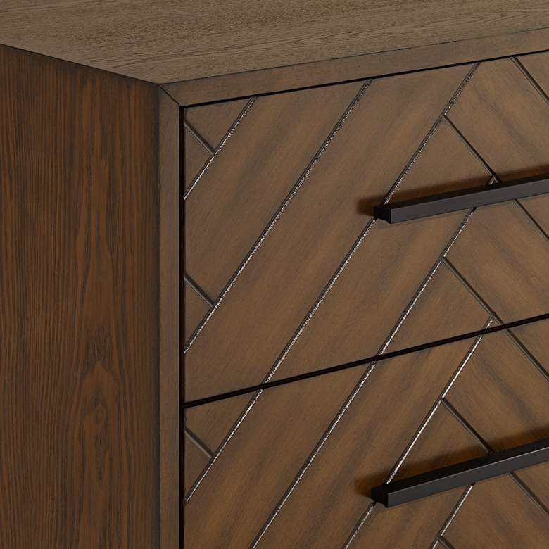 Image 3 Murph 31 1/2" Wide Charcoal and Wood 3-Drawer Dresser more views