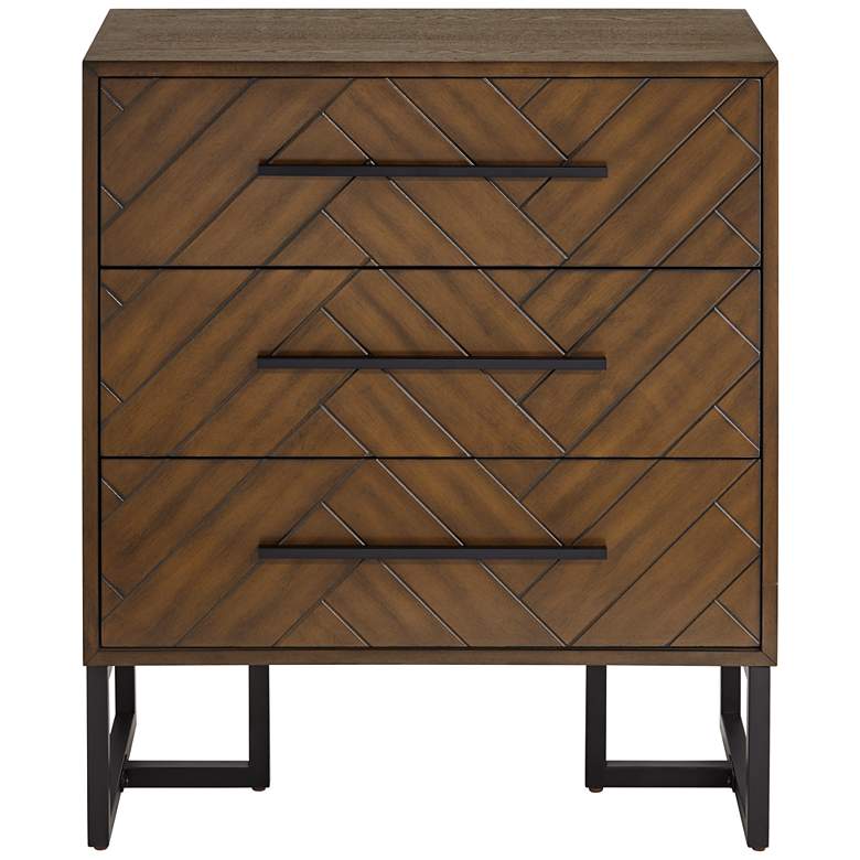 Image 6 Murph 31 1/2" Wide Charcoal and Wood 3-Drawer Dresser more views