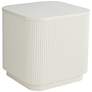 2_Murphy 18 1/4" Wide White Pleated Side Table
