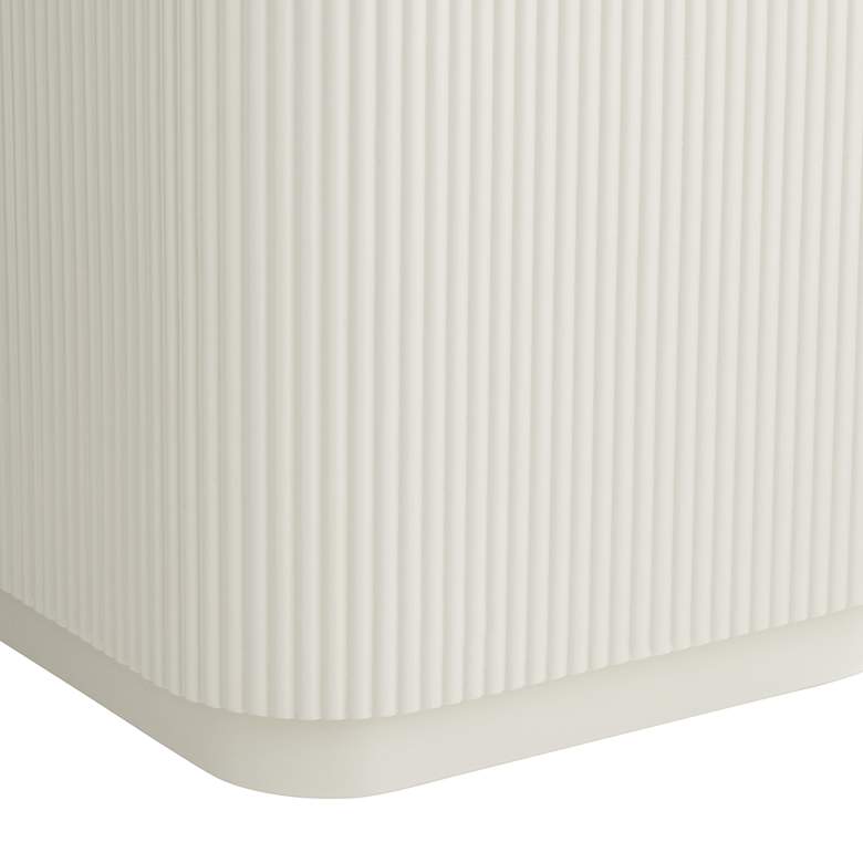 Image 4 Murphy 18 1/4" Wide White Pleated Side Table more views