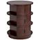 Murphy 19 3/4" Wide Walnut Round Table with Side Shelves