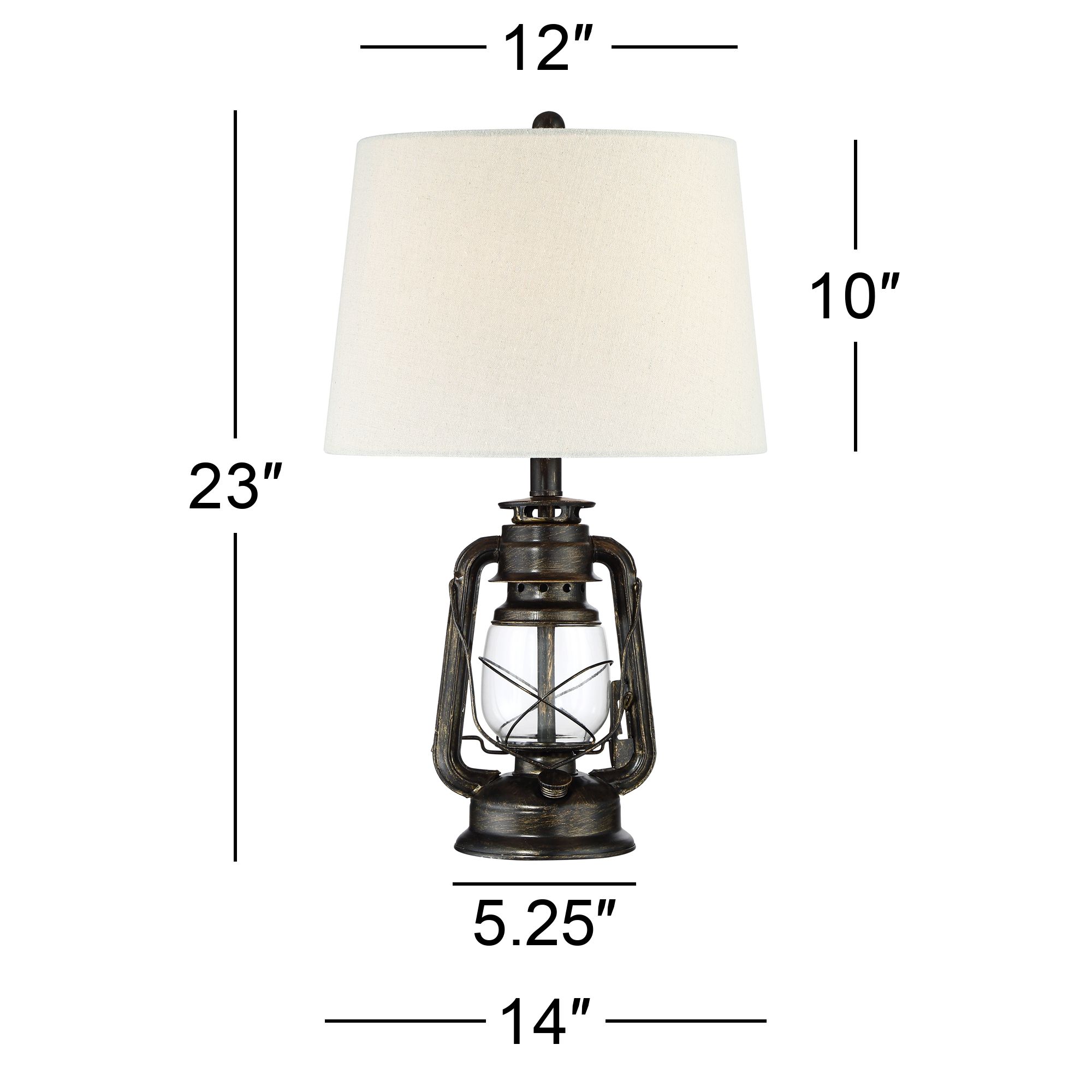 miner lantern table lamp