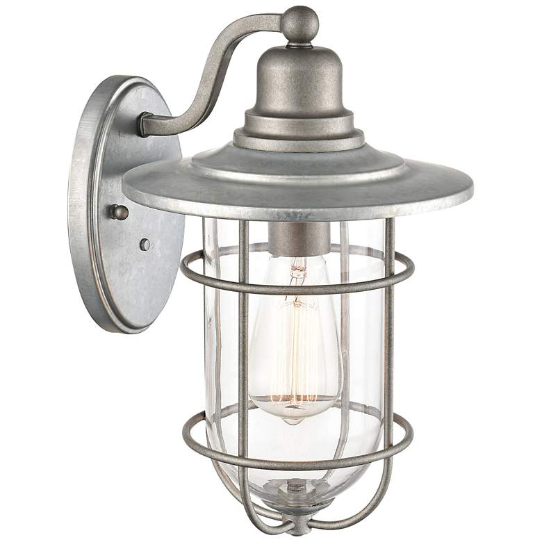 Image 1 Murray 14" High Galvanized Outdoor Wall Light