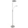 Murray Brushed Nickel LED Torchiere Lamp with Reading Light
