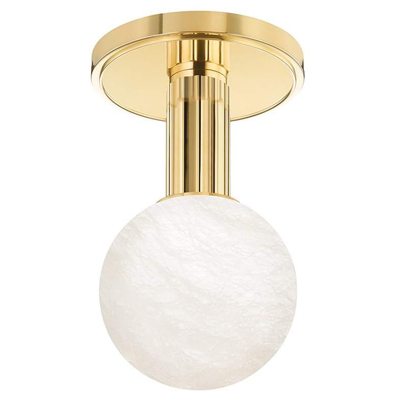 Image 1 Murray Hill 1 Light Flush Mount Ag Brass