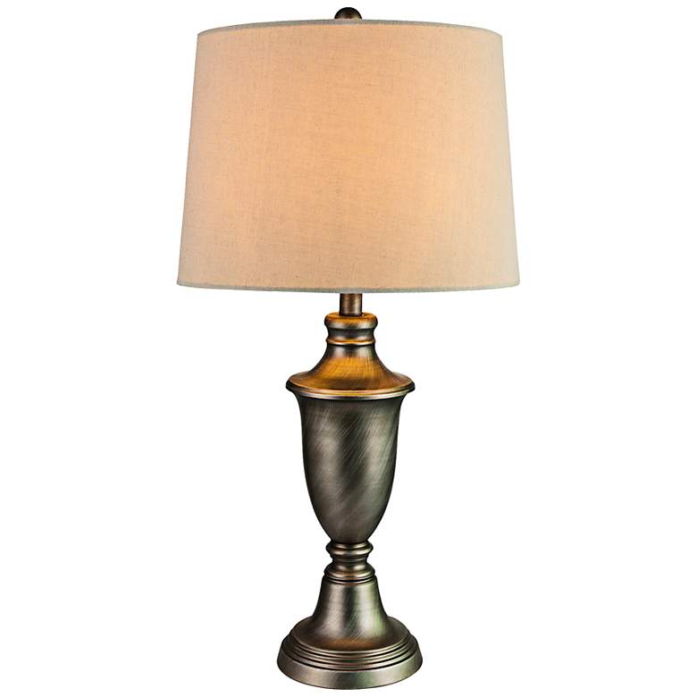 Image 1 Murrayville Antique Pewter Metal Table Lamp