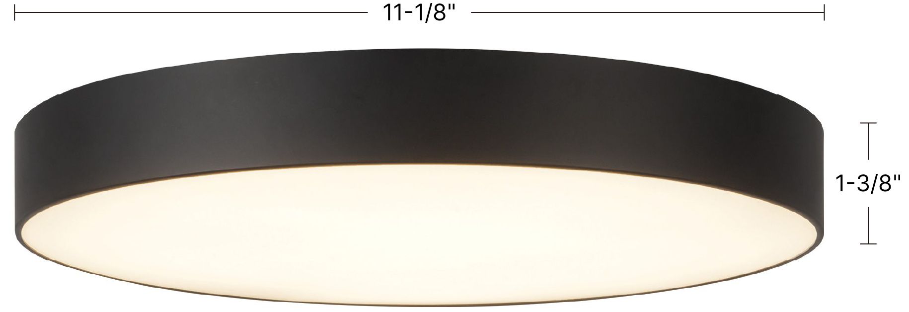 Image 6 Musa 11-in Black dimmable LED Flush Mount more views