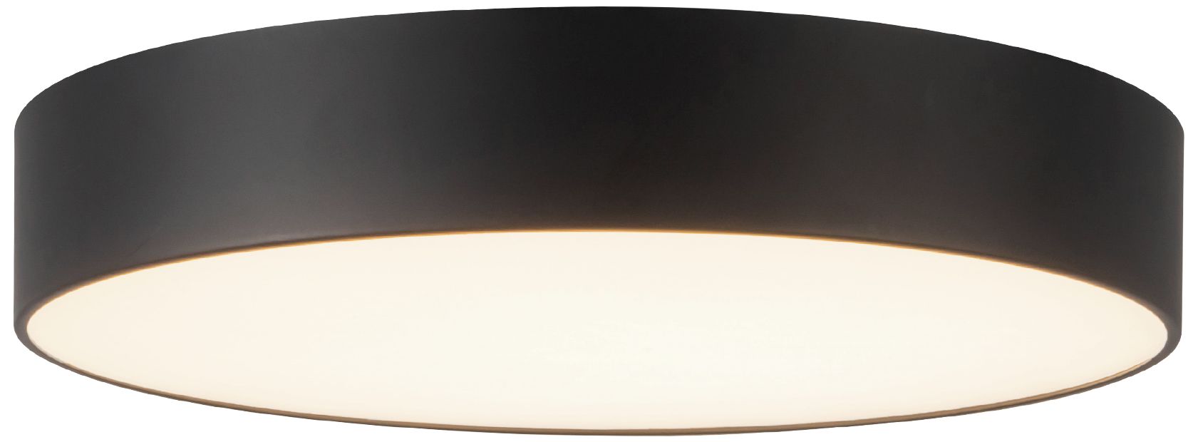 Musa 8-in Black dimmable LED Flush Mount