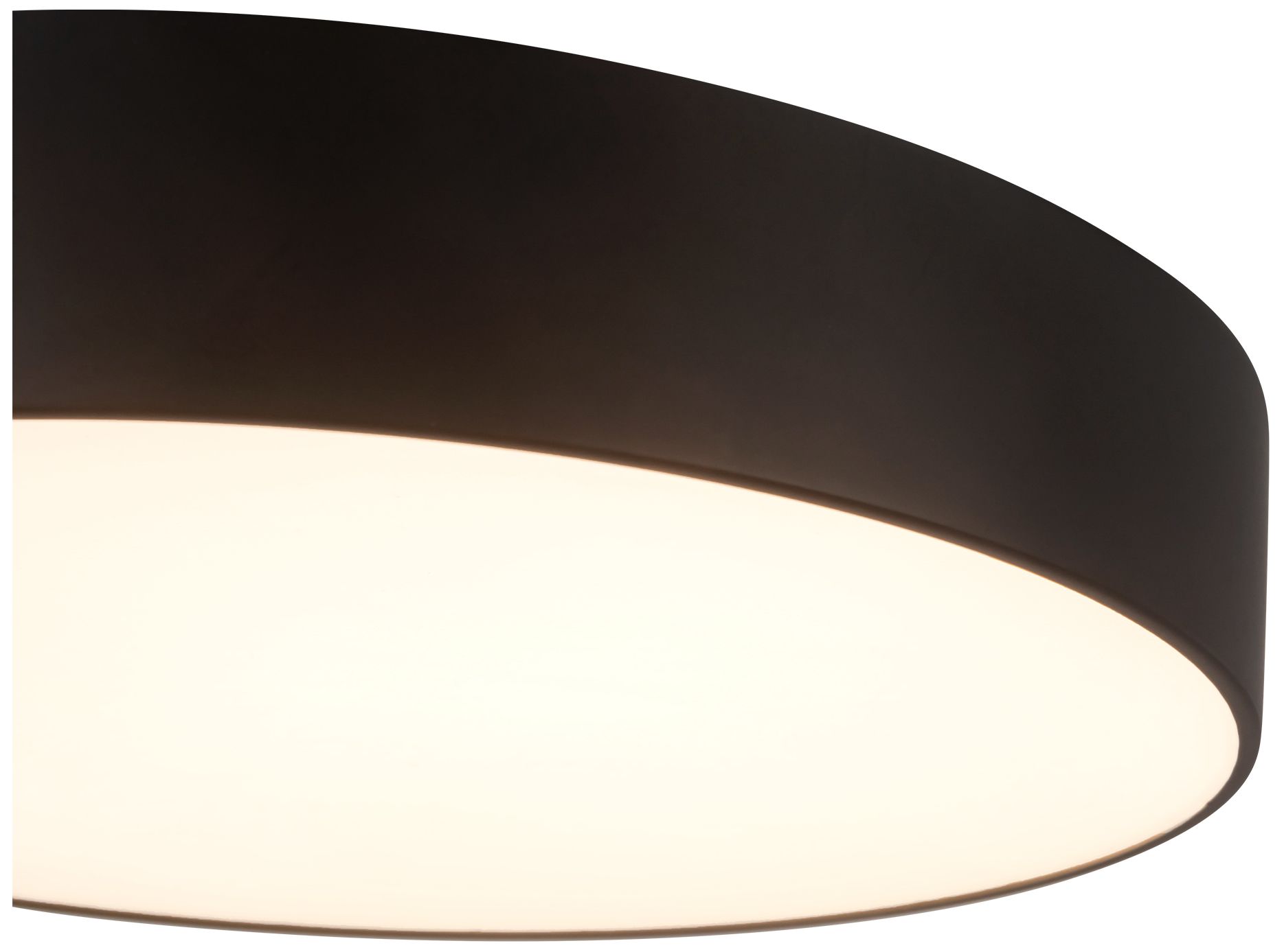 Musa 8-in Black dimmable LED Flush Mount