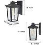 6_Muscipula 11" High Textured Black Outdoor Wall Light more views