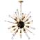 Muse 18-Light 36 Inch Aged Brass Rock Crystal Sputnik Chandelier