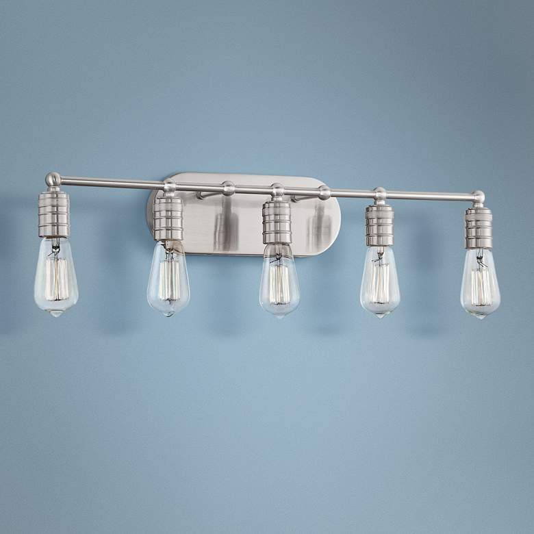 Muse 27 1/2&quot; Wide Brushed Nickel 5-Light Bath Light