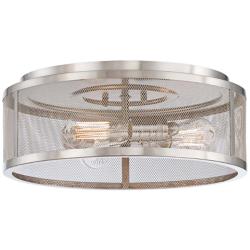 Muse Collection 15&quot; Wide Brushed Silver Ceiling Light