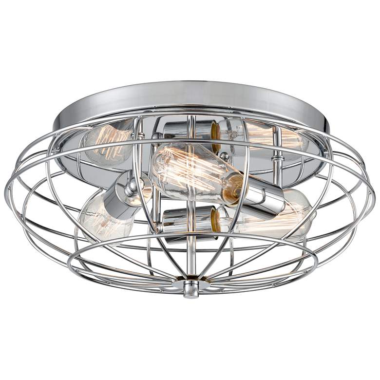 Image 1 Muselet - 3 Light 15" LED Flush Mount - Polished Chrome Finish