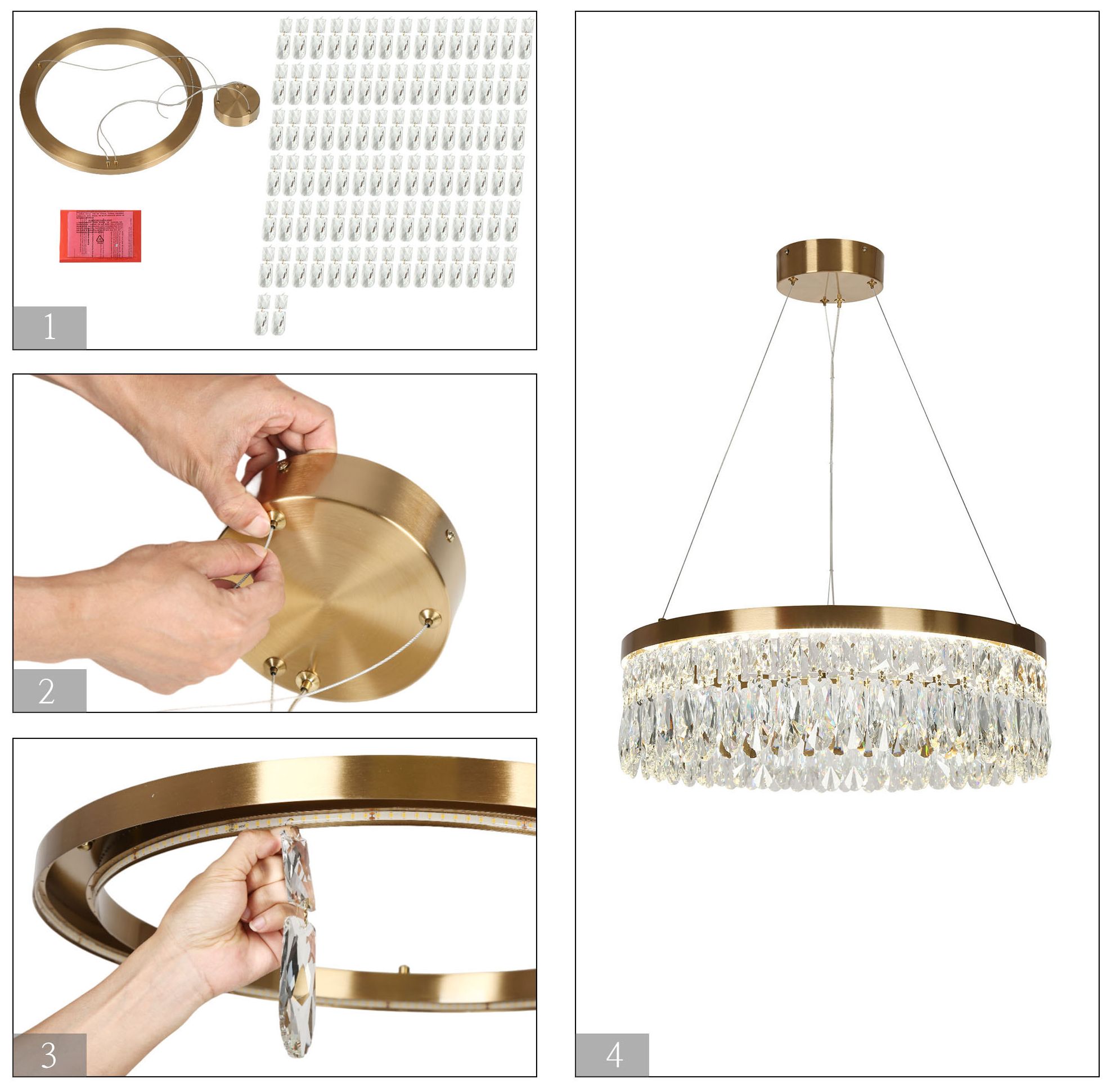 Musesonce 1-Light LED Crystal Drum Chandelier - Made to Order