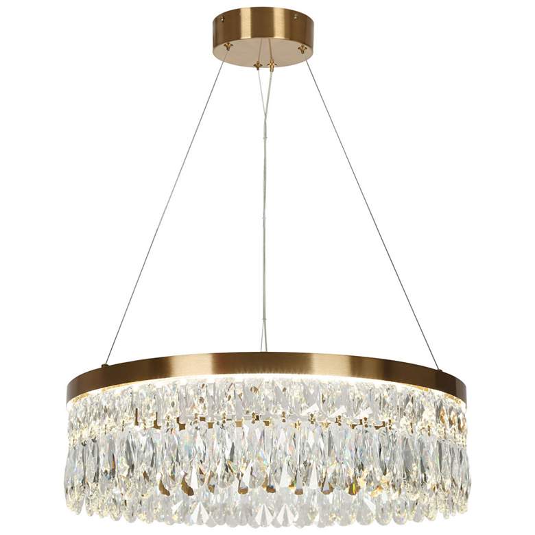 Image 1 Musesonce 1-Light LED Crystal Drum Chandelier