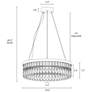 2_Musesonce 1-Light LED Crystal Drum Chandelier more views