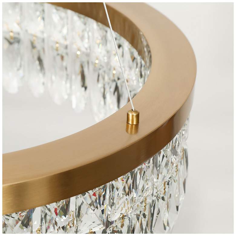 Image 4 Musesonce 1-Light LED Crystal Drum Chandelier more views