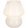 Mushroom 7.13" High White Striped Glass Table Lamp