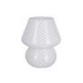 2_Mushroom 7.13" High White Striped Glass Table Lamp more views