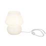 3_Mushroom 7.13" High White Striped Glass Table Lamp more views