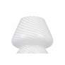 4_Mushroom 7.13" High White Striped Glass Table Lamp more views