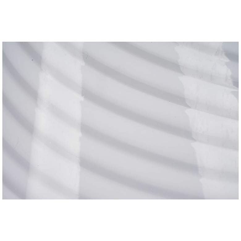 Image 6 Mushroom 7.13" High White Striped Glass Table Lamp more views