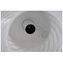 7_Mushroom 7.13" High White Striped Glass Table Lamp more views