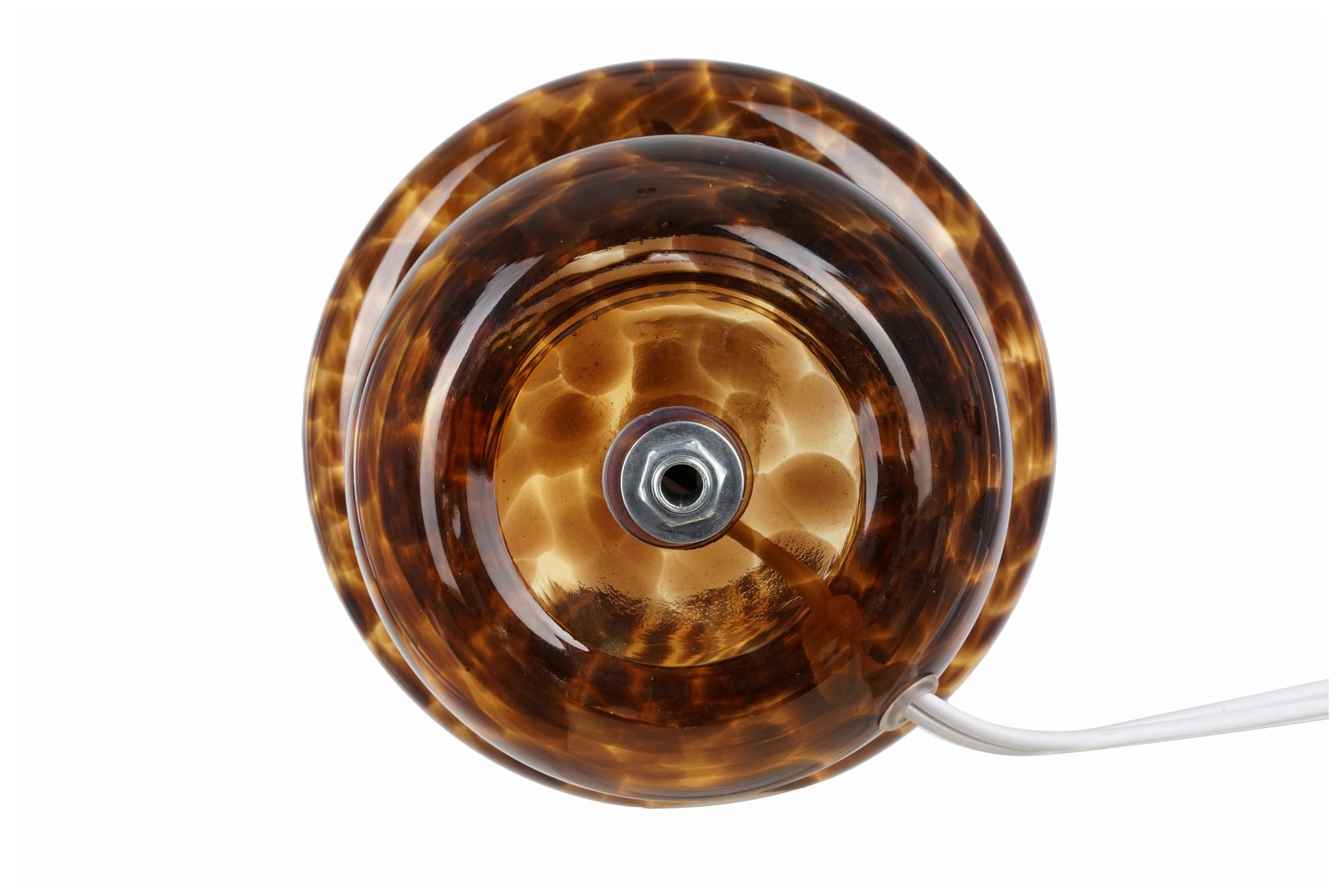 Image 6 Mushroom 7.13" High Brown Tortoise Glass Table Lamp more views