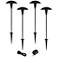 Mushroom Black 6-Piece LED Landscape Lighting Set