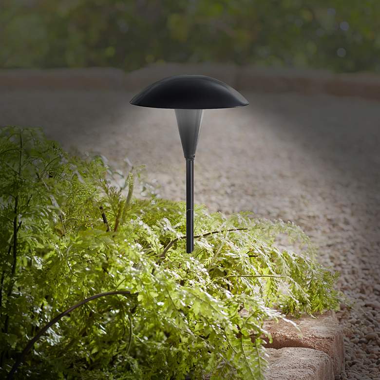 Image 4 Mushroom Black 8-Piece Outdoor LED Landscape Lighting Set more views