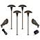 Mushroom Bronze 8-Piece Outdoor LED Landscape Lighting Set