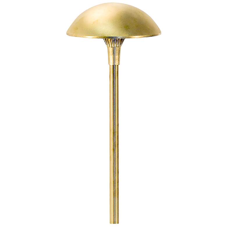 Image 1 Mushroom Hat 24 1/2 inch High Bronze Texture LED Path Light