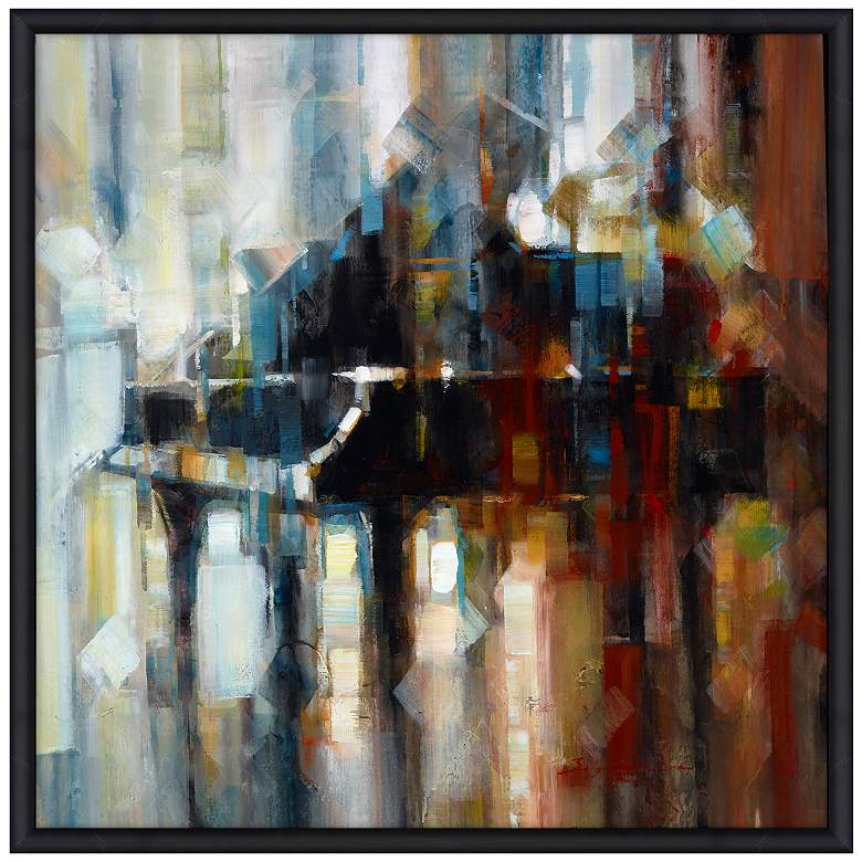 Image 1 Music in the Night 37" Square Framed Wall Art