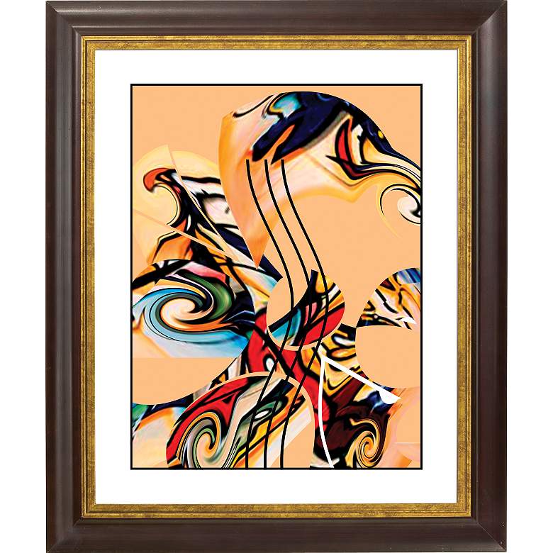 Image 1 Musical Dreams Gold Bronze Frame Giclee 20 inch High Wall Art