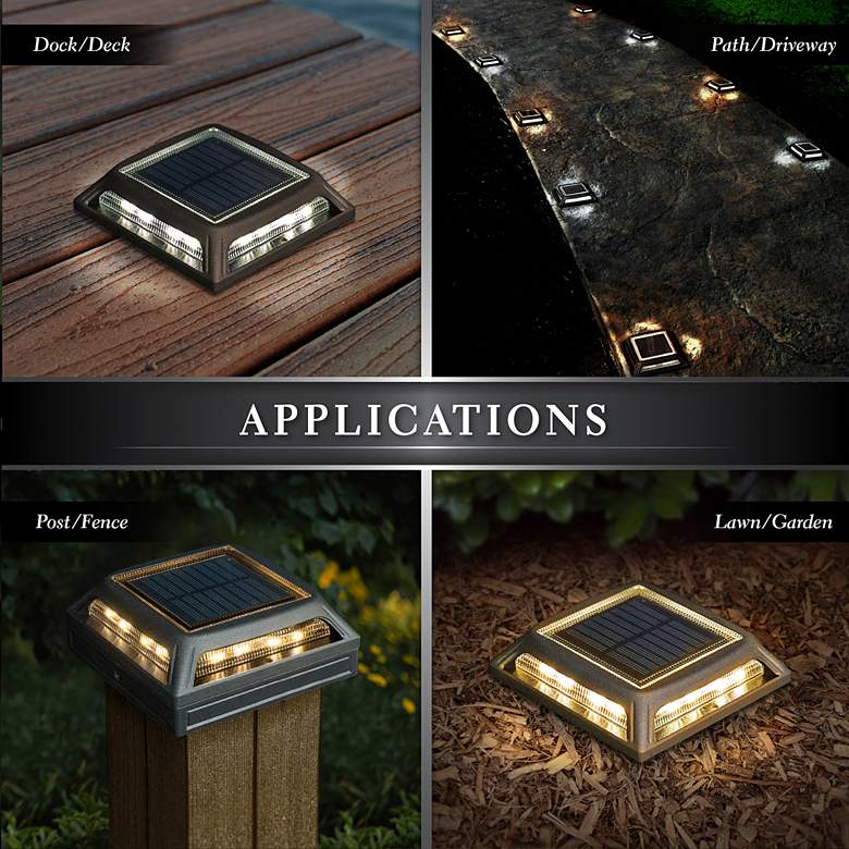 Image 5 Muskoka 1 3/4" High Black Solar LED Post/Path/Dock Light more views