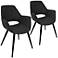 Mustang Black and Metal Tufted Accent Chair Set of 2