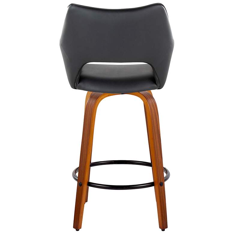 Image 6 Mustang Counter Stool in Walnut and Black PU with by LumiSource Pair more views