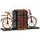 Muted Rust Finish Bicycle Bookends Set of 2