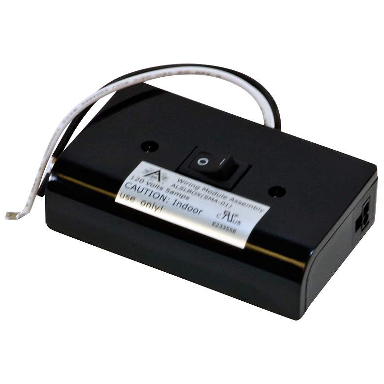 MVP Slim-Line Black 2-Outlet Puck Light Hardwire Box
