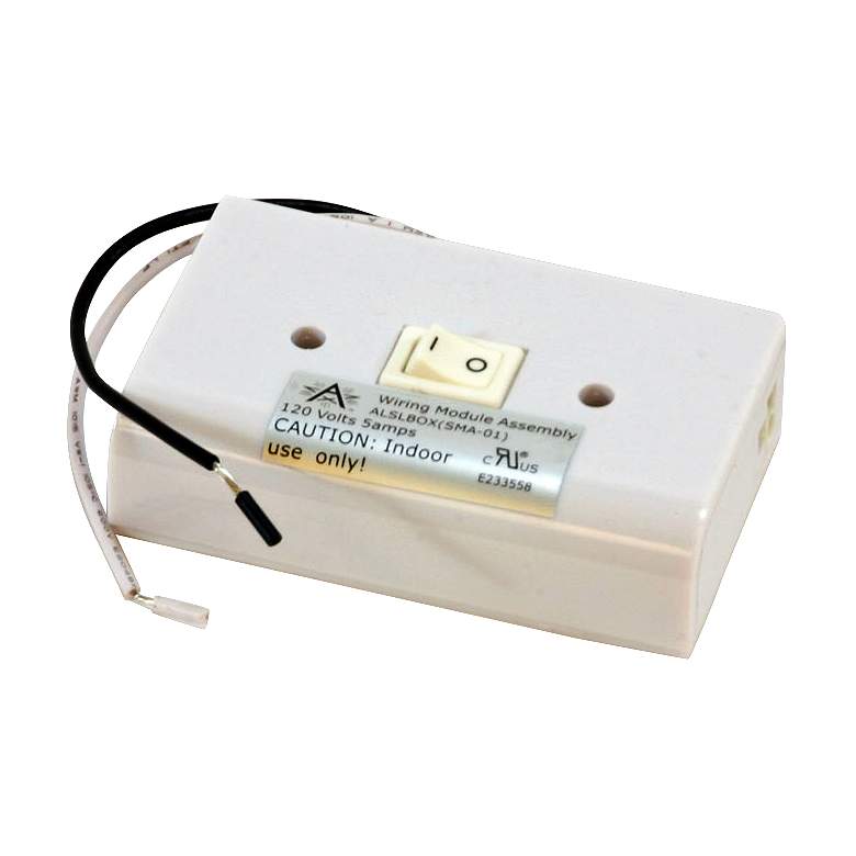 MVP Slim-Line White 2-Outlet Puck Light Hardwire Box