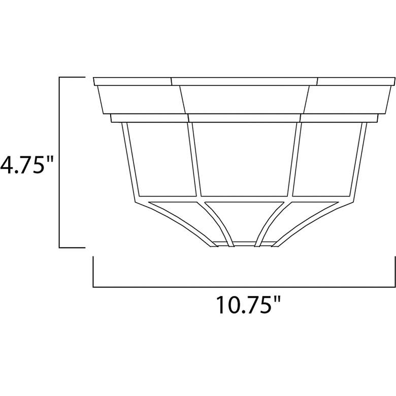 Image 2 Mxim Crown Hill 10 3/4" Black and Frosted Glass Ceiling Porch Light more views