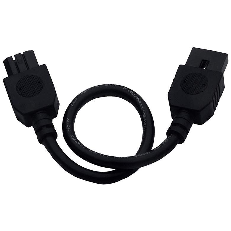 Image 1 MXInterLink4 Black 9 inch Under Cabinet Light Connector Cord